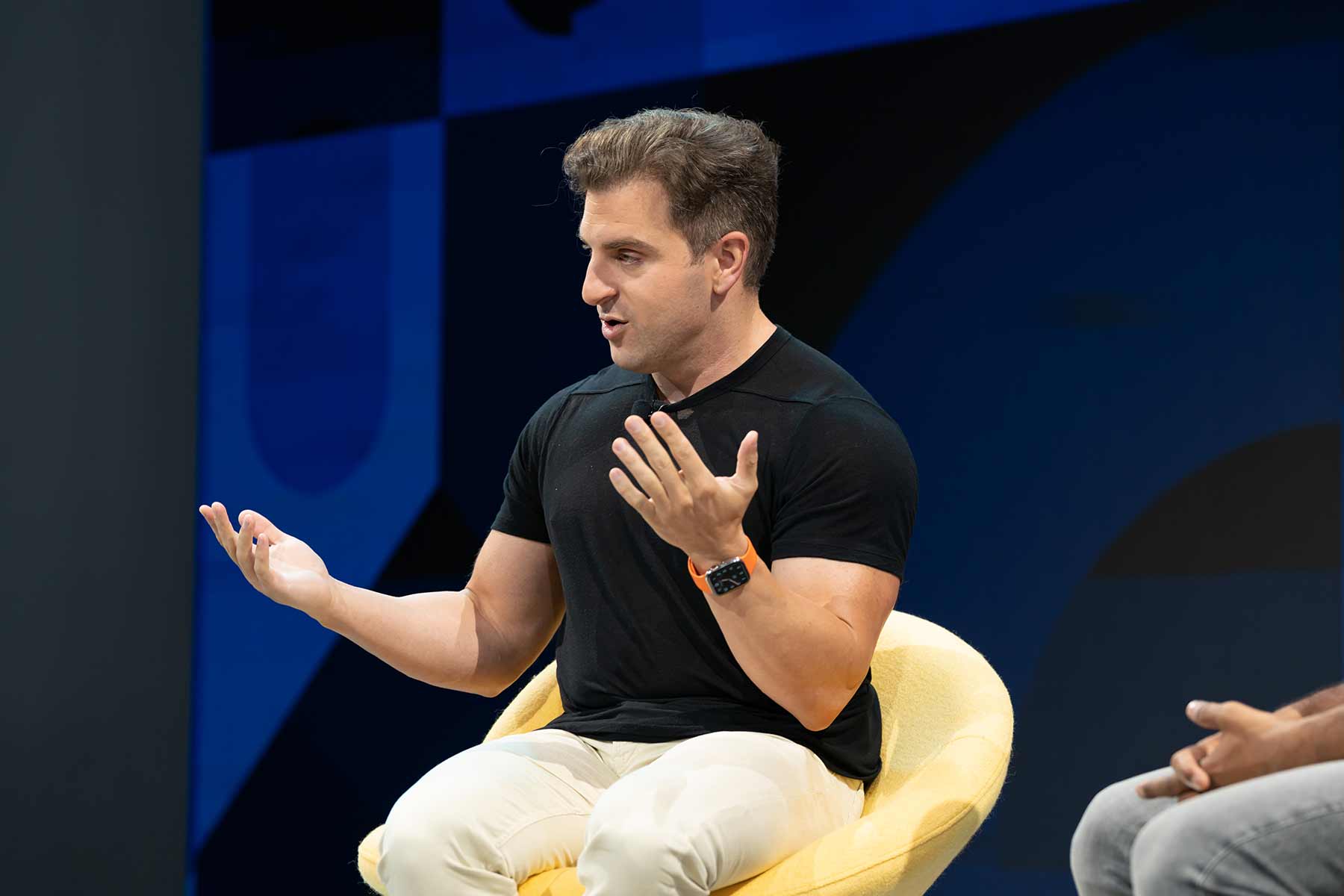 Airbnb CEO Brian Chesky at Skift Global Forum in September 2022.  Source: Skift