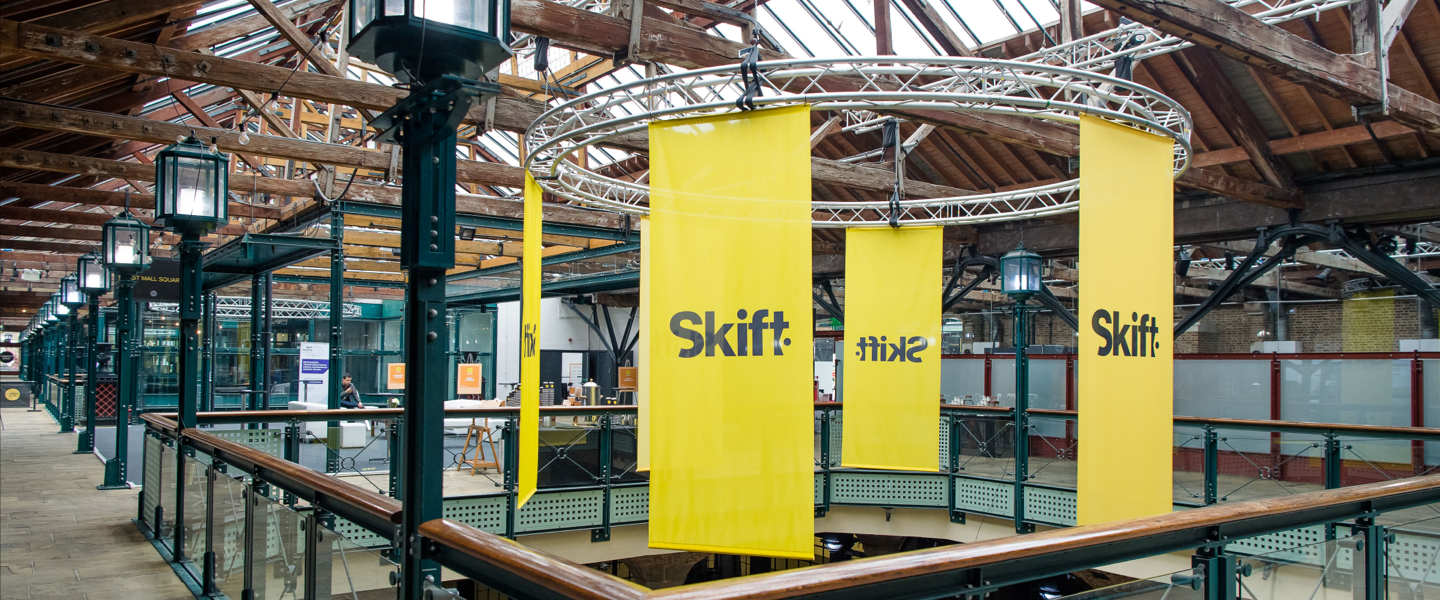 Skift banners at Skift Forum Europe